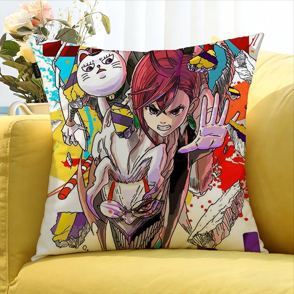 Anime D-Dandandan Various Sizes Square Pillow Case For Car Home Bedchamber Decor