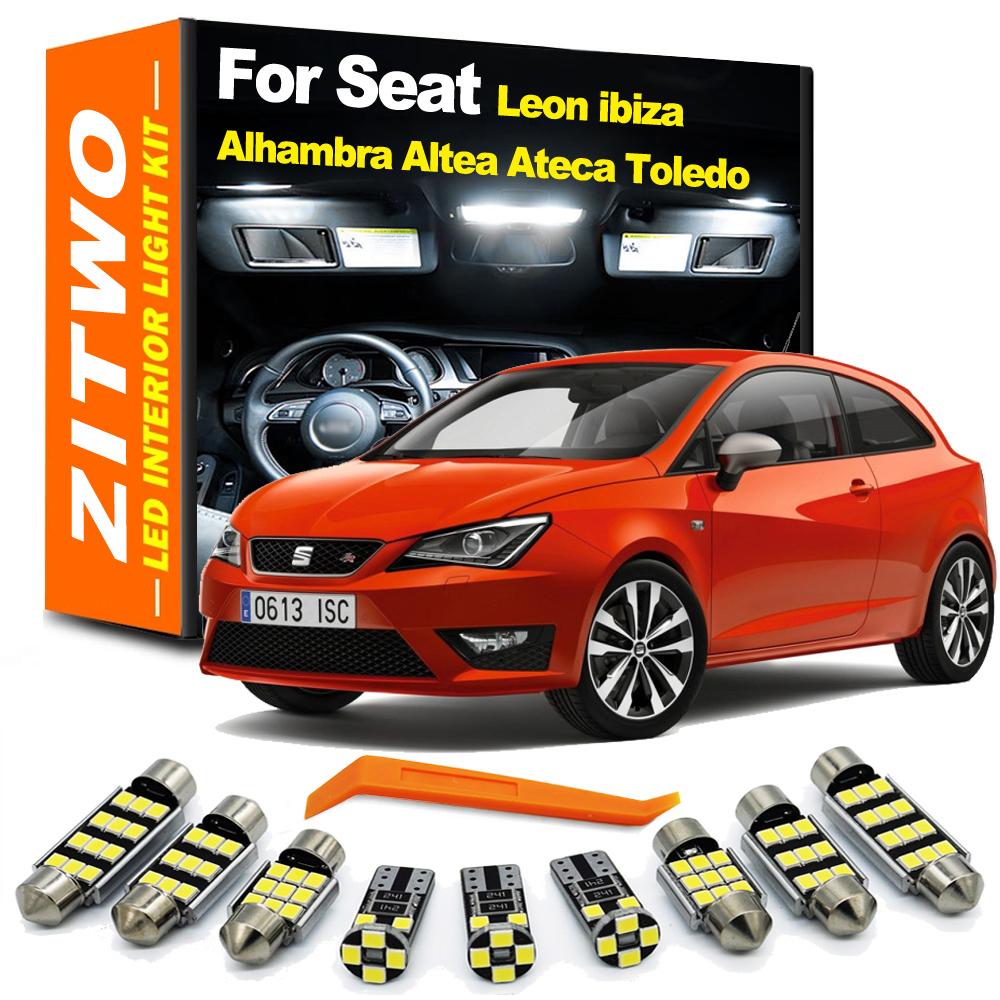 Комплект светодиодных ламп для салона, купола, чтения, багажника Canbus Для Seat Leon 1M 1P 5F Ibiza 6J 6P Alhambra Ateca Arona Exeo Altea Toledo hxqgn22