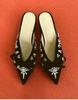 In The Balcony Amelia Crystal Ribbon Pointed Mule Pumps 4Cm