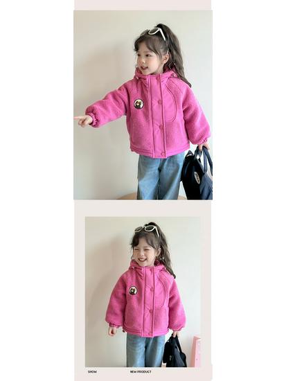 Девичья стеганая зимняя хлопковая куртка на флисовой подкладке - Модное детское пальто.