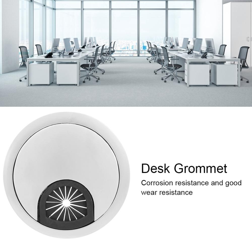 4pcs Zinc Alloy Cable Hole Cover 60mm Diameter Wire Cord Organizer Durable Desk Grommet Office