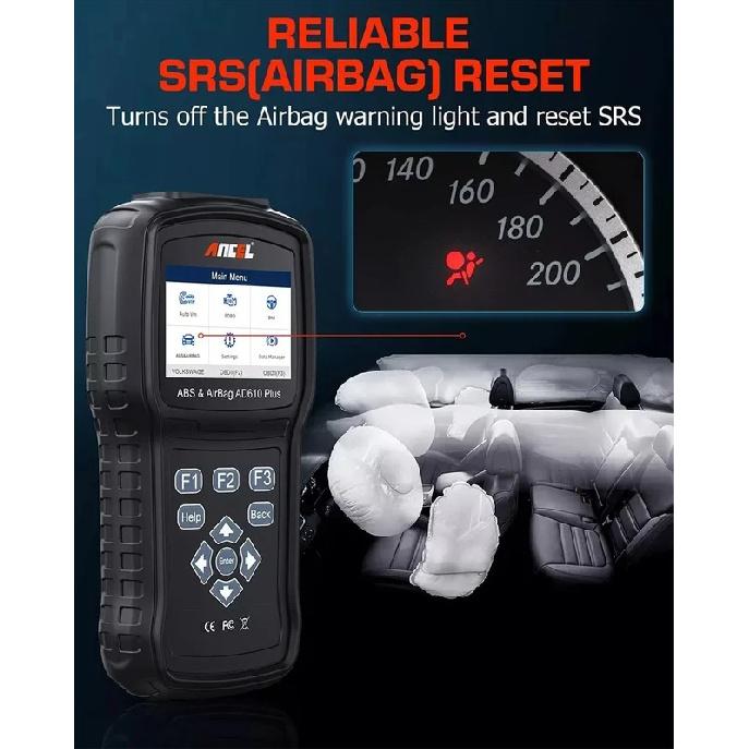 ANCEL AD610 PRO Автомобильный OBD2 сканер ABS Bleeding SRS SAS Подушка безопасности Масло Индикатор EPB Сброс Двунаправленный Диагностический инструмент Считыватель кодов