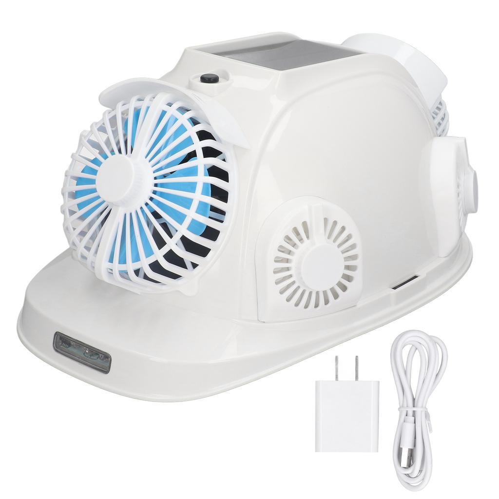 Солнечная защитная каска с 6 вентиляторами Bluetooth, интеллектуальным охлаждением, автоответчиком, строительная каска