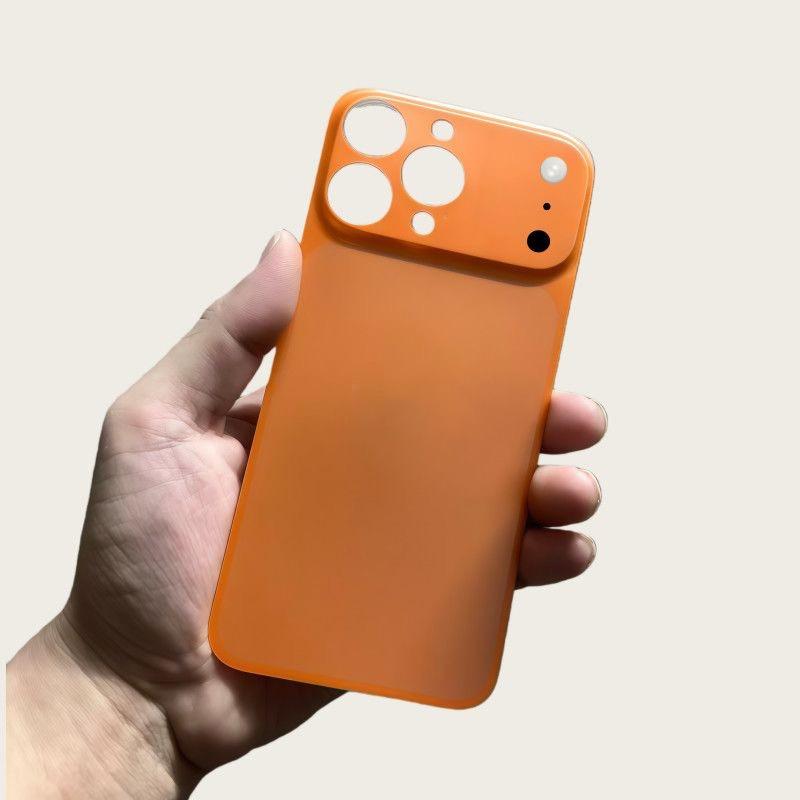 AG Matte Ultra Thin Metal Backplate Phone Case For 16 15 14 13 Pro Max Glossy Sticker Instantly Turn 17 Cover