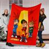 Alvin Chipmunks Theme Printed Blanket Perfect For Couch Bed Travel Outdoor Use Machine Washable Cozy Durable