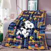 Snoopy Cartoon Flannel Blanket — Ultra-Soft, Warm, and Plush Throw — Perfect for Home, Bedroom, Bed, Sofa, and Travel