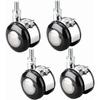 4 Pieces Furniture Swivel Casters - M6 Chair Trolley Threaded Casters for Bedside Folding Table 1.5 Inch (M6)
