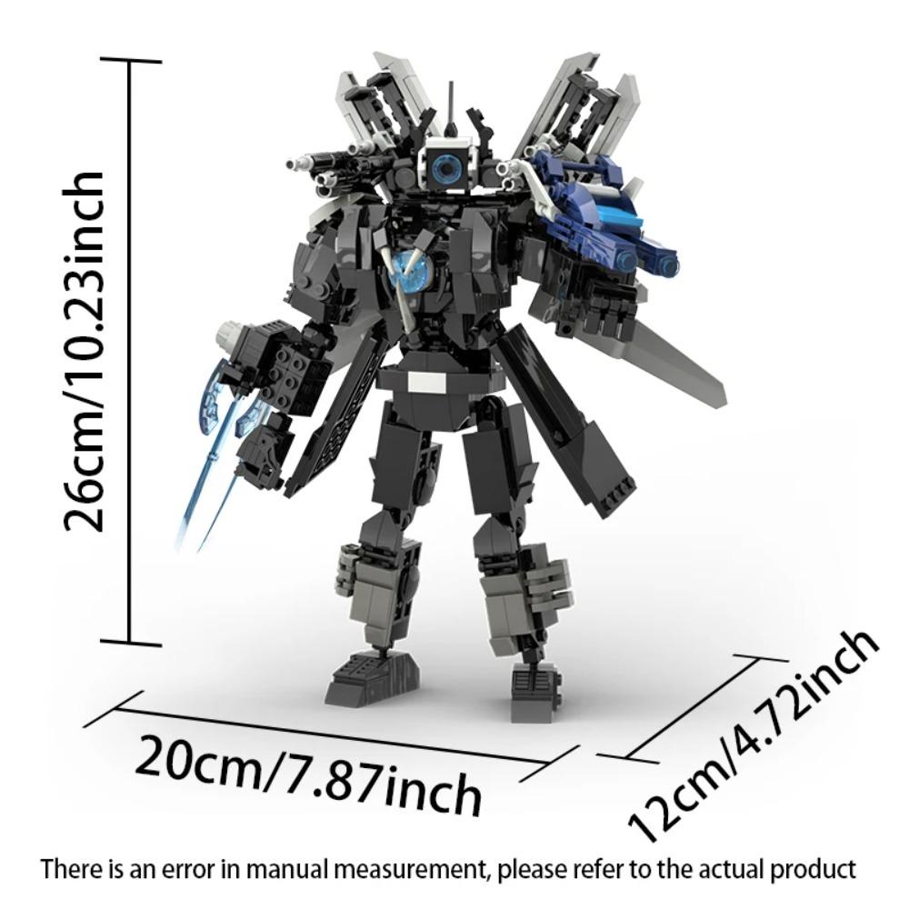 MOC Скибиди Туалетный Гигантский Титан ТВ-Человек Улучшенный Спикермен Строительные Блоки Фигурка Действия Модель Конструктор DIY Кирпичи Игрушка Фан