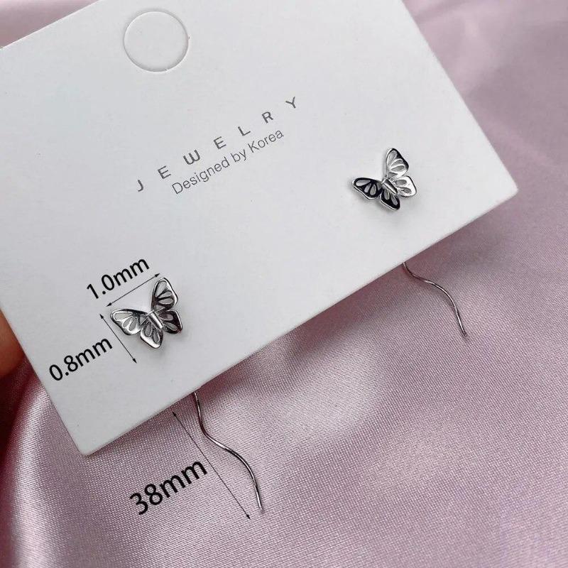 2022 Trend Korean Long Wire Tassel Thread Chain Climb Star Heart Beads Pendants Dangle Drop Earrings Straight Hanging Earings