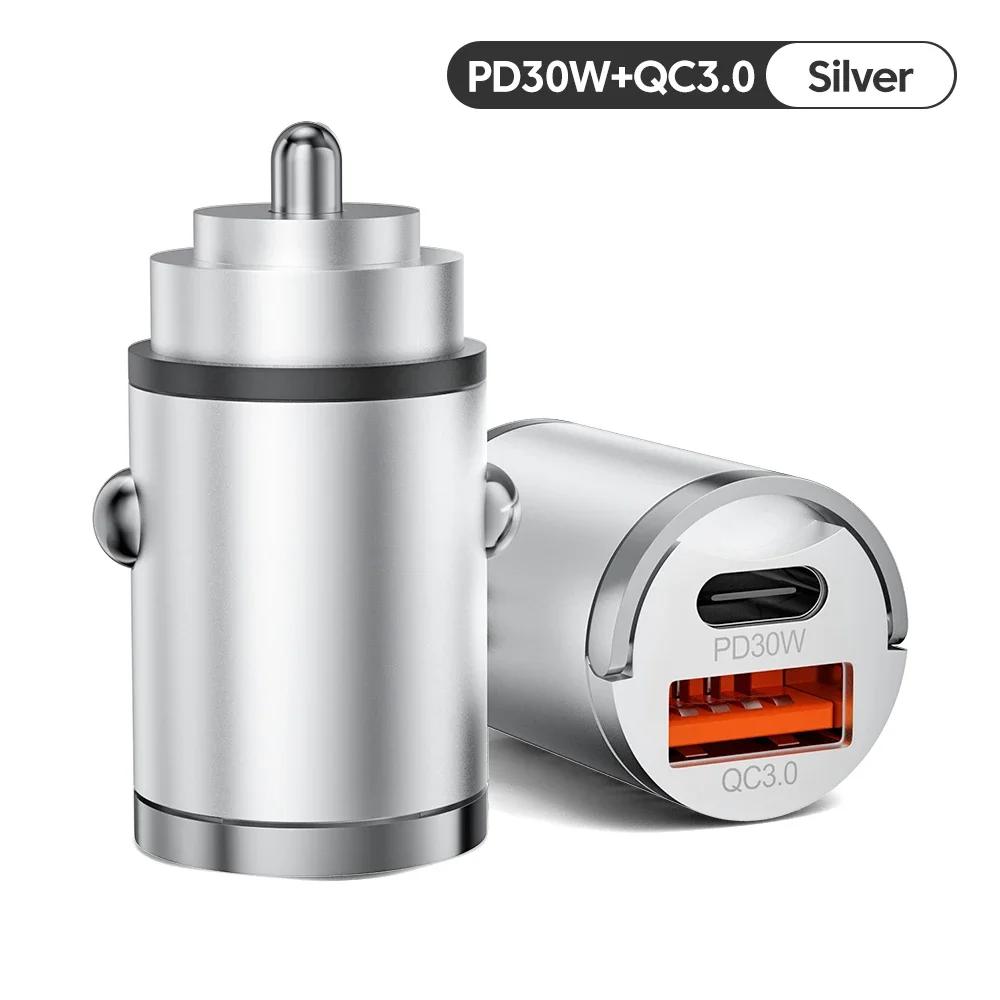 New 100W Car Charger Lighter PD Fast Charging For IPhone QC3.0 Mini USB Type C Mini Car Phone Charger For Samsung Huawei 2025