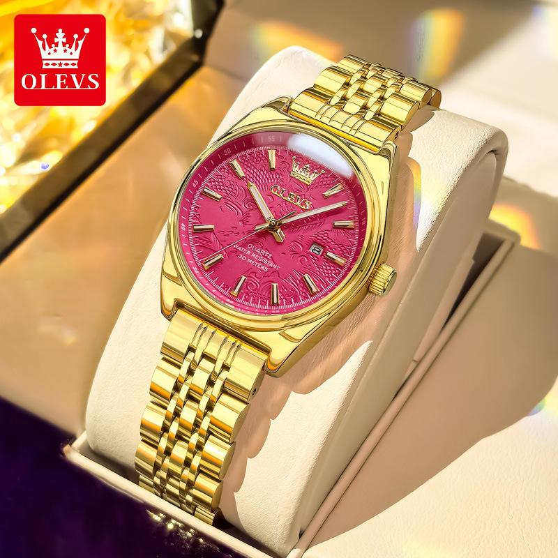Watches Woman Elegant Quartz Watch Waterproof Luminous Stainless Steel Date Watches Woman Bracelet Gifts Box
