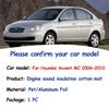 Для Hyundai Accent MC Verna Super Pony 2006~2010 автомобильный капот двигателя накладка звукоизоляция теплоизоляция хлопок огнестойкий аксессуары для интерьера