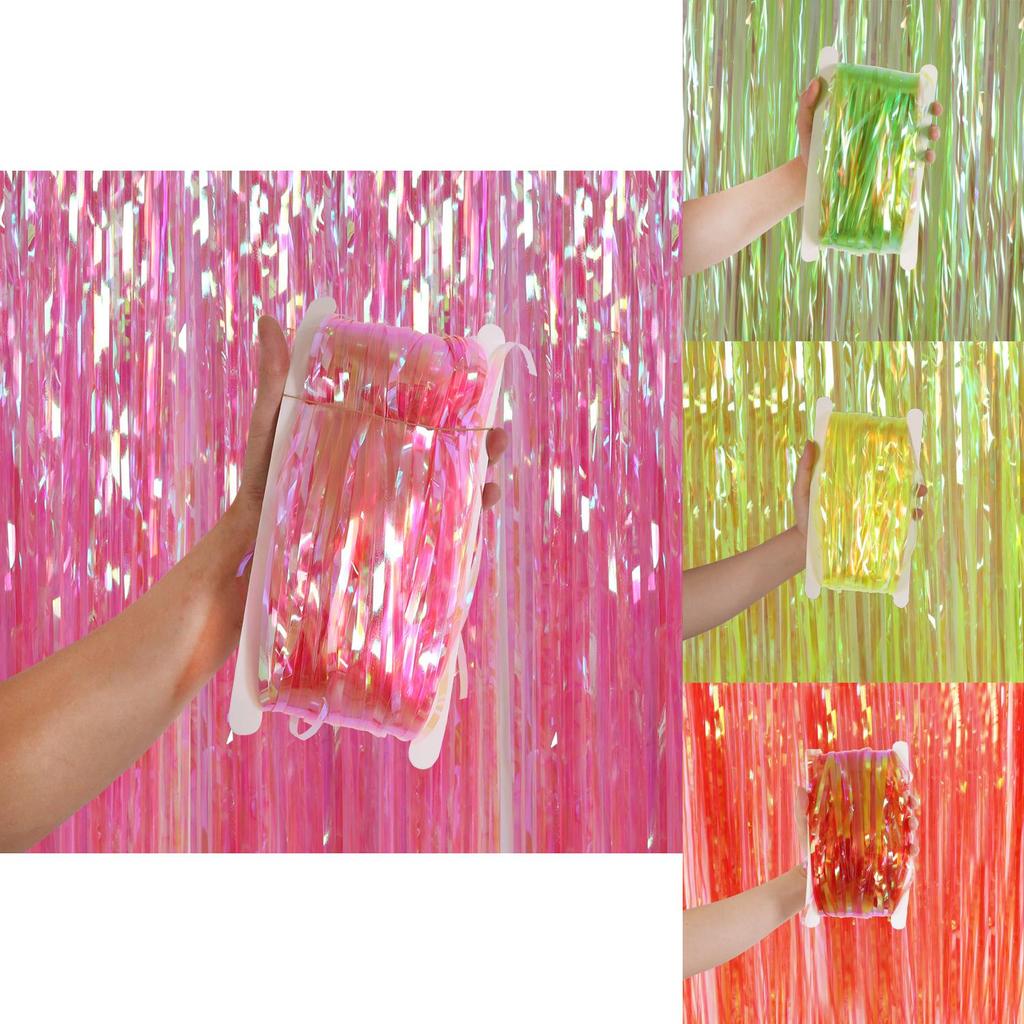 Festive 1x3 Meter Candy Colored Rain Streamer Curtain Ideal For Party And Event Setup