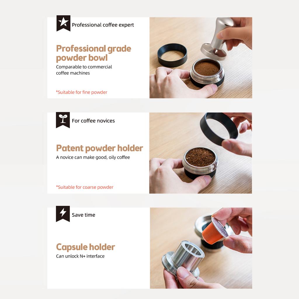 Портативная эспрессо-машина с переменным давлением 9-12 бар, компактная дорожная кофеварка с ручным управлением