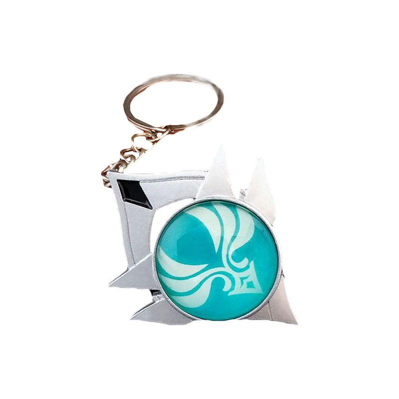 Брелок Genshin Impact Семь Элементов с Дизайном Гео Анемо Электро Дендро Гидро Пиро Крио