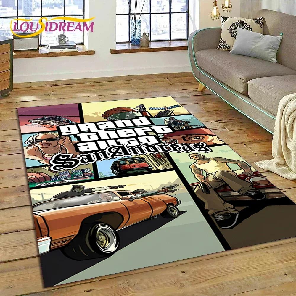 3D Игровой коврик-дорожка Grand Theft Auto (GTA) для Геймера, для Спальни, Гостиной, Домашнего Дивана, Детская Игра, Большой Декор, Напольный Коврик
