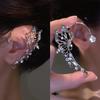 1 часть сверкающих серег-бабочек со стразами, неперфорированные поддельные серьги-бабочки с цирконием, сверкающие женские серьги