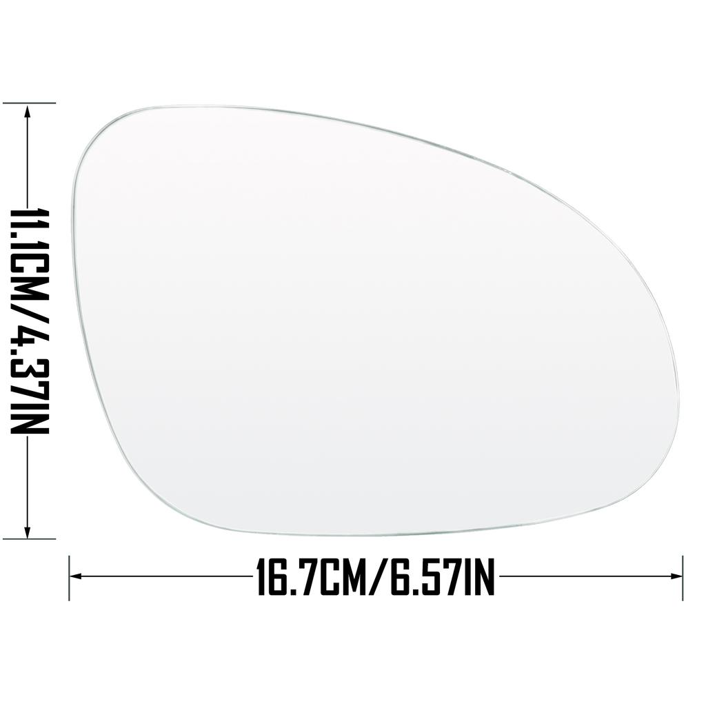 Для VW Golf 5 MK5 Jetta Passat B6 2006-2009 левая и правая дверь, боковое зеркало с подогревом, левая, правая, внешняя линза, прозрачная с пластиной