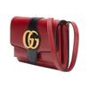 Gucci Arli Gold Logo Color Block Leather Shoulder Crossbody Bag Small Women bags Red Black 550129-0V1IG-6663