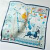 53*53cm Square Silk Scarf Women's Fashion Printed Small Neck Scarf Office Women's Hair Belt Folar Handkerchief Women's Handkerchief Scarf
