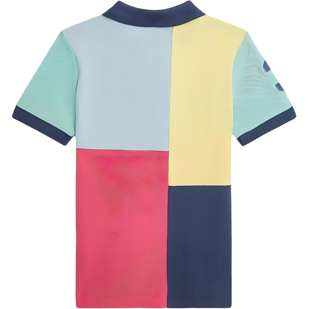 Polo Ralph Lauren Color Block Letter Logo Print Casual Short Sleeve T Shirt Kids Tops Multicolor 323934186-001