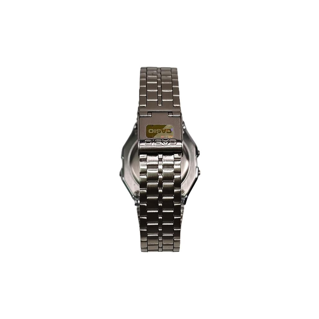 Casio Часы с кварцевым механизмом и стальным ремешком, синий циферблат, унисекс, из коллекции Custom, модель A159WA-N1D(Watch5--)