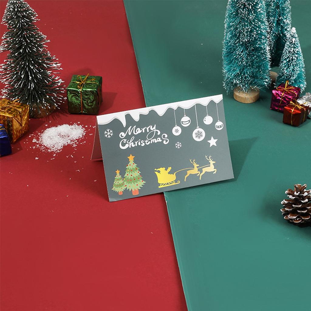 Набор рождественских открыток, сложенный конверт, праздничная рукописная рождественская открытка с благословением