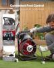 VEVOR Drain Cleaner Machine 23m x 10.5mm, Sewer Snake Auger Manual Feed with 4 Cutters & Air-activated Foot Switch for 50mm to 100mm Pipes