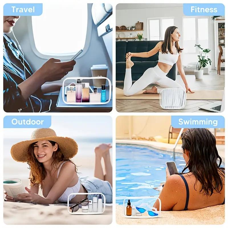 1 шт. Прозрачный пылезащитный косметический чехол, многофункциональный ящик для хранения, дорожная сумка для хранения из ПЭТ, органайзер, аксессуары