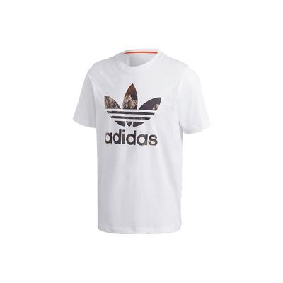 adidas Мужская футболка с камуфляжным трилистником Originals и большим логотипом, белый GD5949