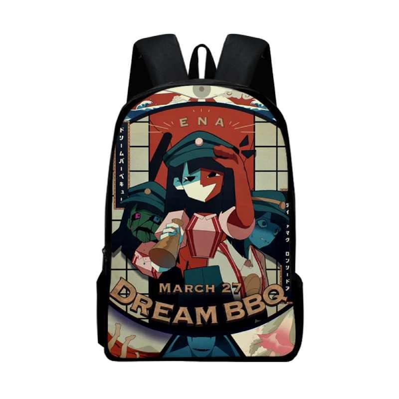 Bbq Dream Ena Student Book Backpack Fashionable Prints Schoolbag Gifts Kids