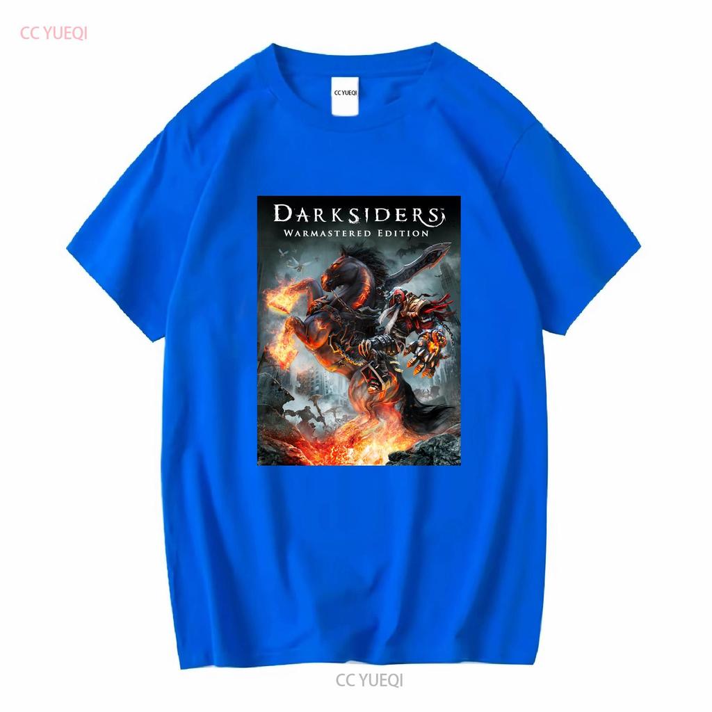 Новая хлопковая футболка Darksiders Мужская Размеры от S до 3XL винтажная Стиранная одежда от графического дизайнера homme Удобная Унисекс Универсальная