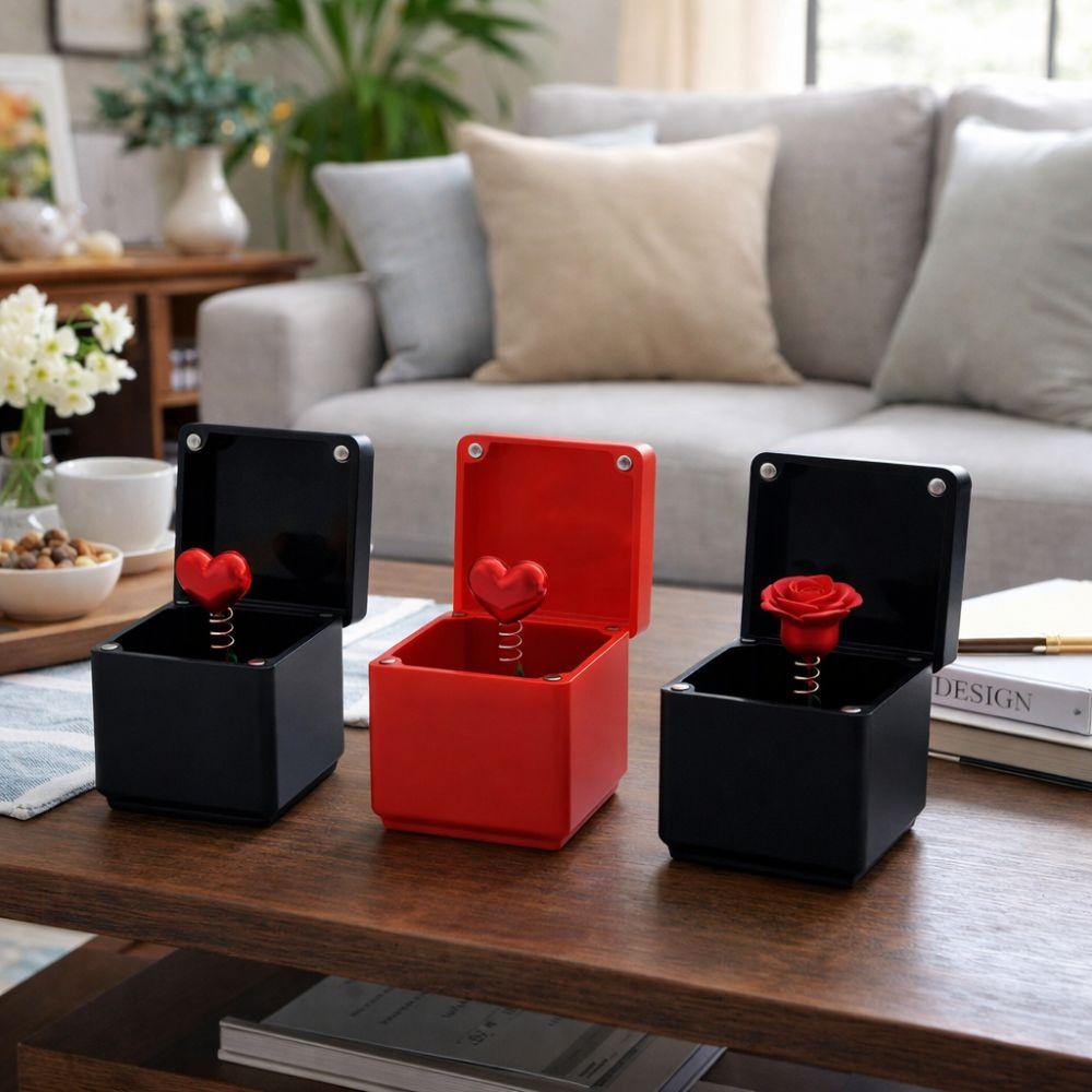 Креативная 3D-печатная раздражающая подарочная коробка Pop-Up Новинка Розыгрыш Коробка для хранения Красное Сердце Форма Забавная Подарочная коробка-сюрприз День Святого Валентина