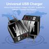 Быстрое зарядное устройство QC3.0+PD: Мультивольтажный USB 5В/9В/12В, совместимый с EU/UK/AU