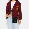 Coach N/S 14 Золотой Логотип-Буквы Фурнитура Текстурированная Кожаная Сумка-Тоут Сумка для Покупок Сумка на Плечо Сумка Кросс-боди Мини Женская тоут Черная CJ500-IMBLK