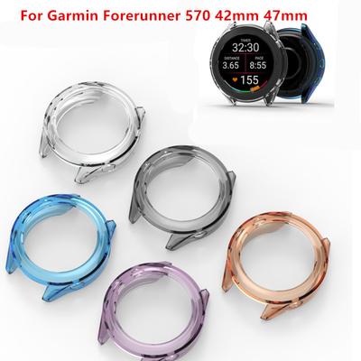 Защитный чехол-накладка для Garmin Forerunner 570 42мм 47мм Ударопрочный Мягкий силиконовый Защитник от царапин Корпус