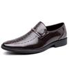 Модная мужская деловая обувь из кожи большого размера с тиснением, весна-осень, новый дизайнер, однотонная, модная повседневная обувь для платья