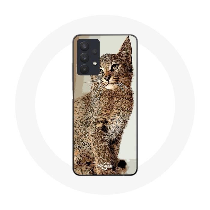 Coque - Samsung - Galaxy A32 5G - Souple - Blanc - Siamois Race de chats