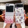 Romantic Love Clear Phone Case For Samsung Galaxy Z Flip6 Flip5 Flip4 Flip3 Folding Hard Cover For Samsung Galaxy Z Flip 3 4 5 6
