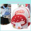 Letters Cartoon Mushroom Pattern Toddler Friendly Cartoon Backpack With Lightweight Design