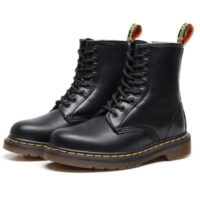 Дырчатые высокие кожаные ботинки женские и мужские из мягкой кожи, британская ручная работа, кожаные короткие ботинки - бархат - Ганери