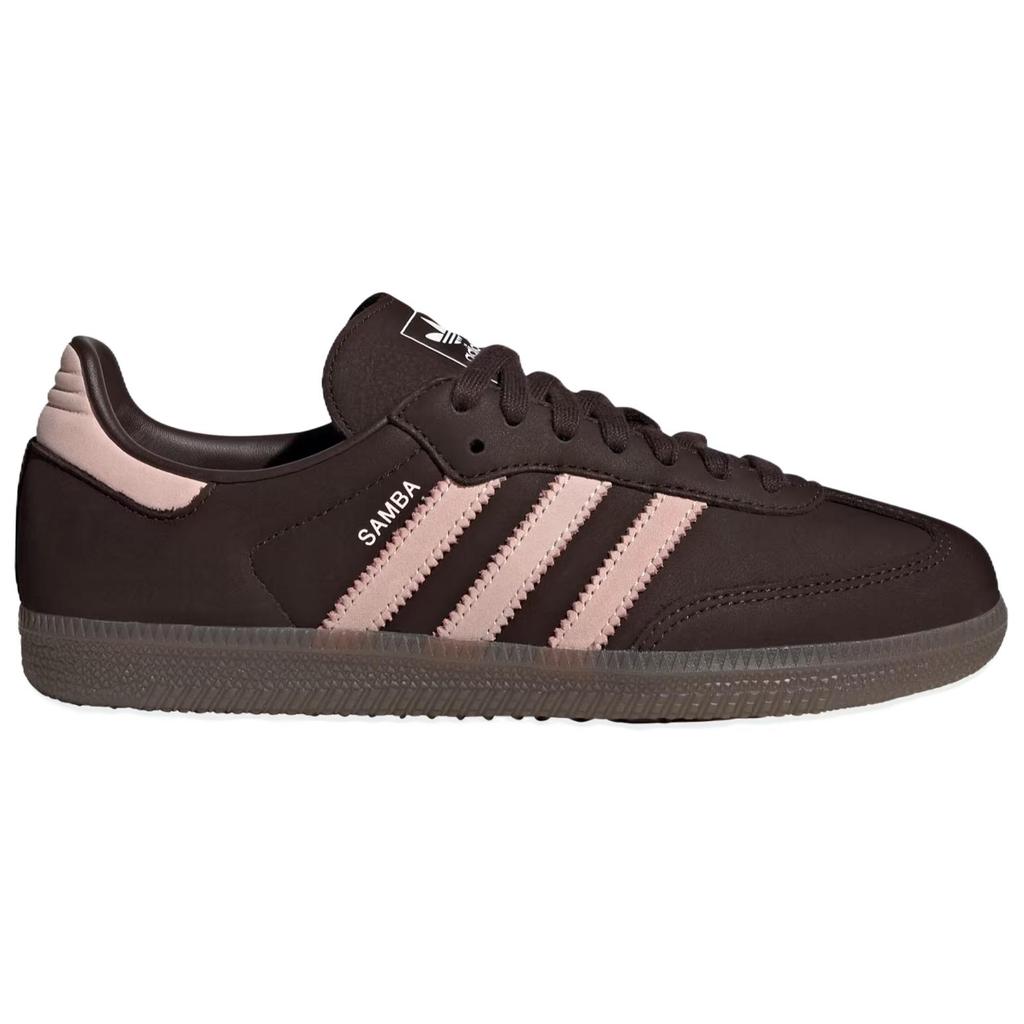 Adidas Женские кроссовки Samba OG Aurora Coffee Sandy Pink White Коричневая обувь-Белая IH9166