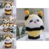 Delightful Panda Bee Plush Keychain In Various Colors Perfect For Creative Gifts 13cm