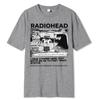 Футболка Radiohead Мужская Винтажная Классическая Футболки 100% Хлопок Мужская Одежда на Лето Хип-хоп Футболка Модная Тренд Футболка