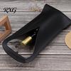 Foldable Wine Storage Bag Faux Leather Tote Bag, Portable Carrier Pouch, Waterproof Durable Single Bottle Holder Protector Sleeve for Champagne Beer