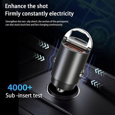 Мини USB C автомобильное зарядное устройство 30 Вт PD 3.0 адаптер быстрой зарядки автомобильный прикуриватель для 14 Pro Max 13 12 11 8 Plus Sums V1o7