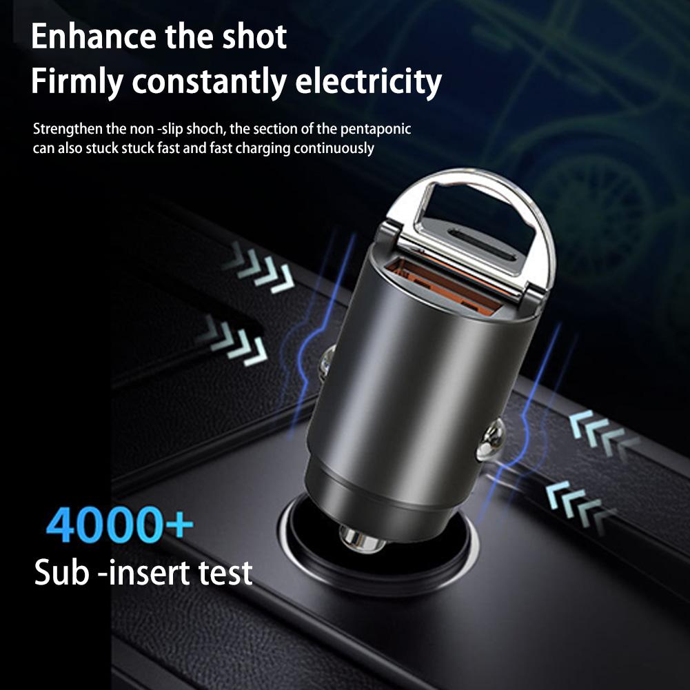 30 Вт Mini USB C автомобильное зарядное устройство PD QC 3.0 адаптер для быстрой зарядки автомобильный прикуриватель для iPhone 14 Pro Max 13 12 11 8 Plus B6R3