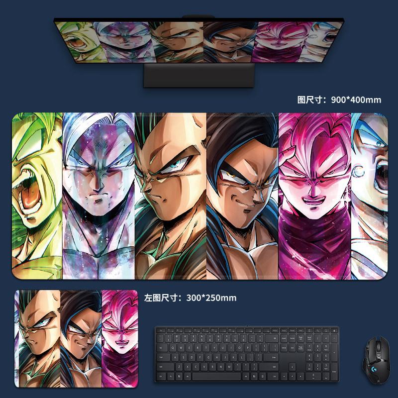 Animation Non-slip Pad Game E-sports Special Table Mat Oversized Dragon Ball Computer Keyboard Pad Son Goku Leather Mouse Pad