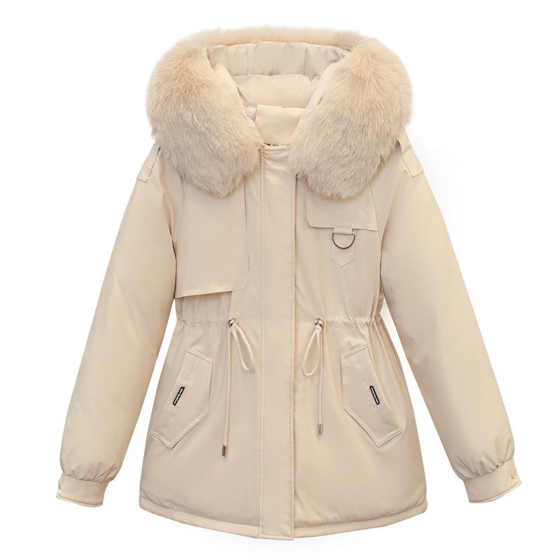 Inner Lining with Plush and Thickened Style To Overcome Cotton Jacket Women's Winter Wear Large Fur Collar New Cotton Jacket