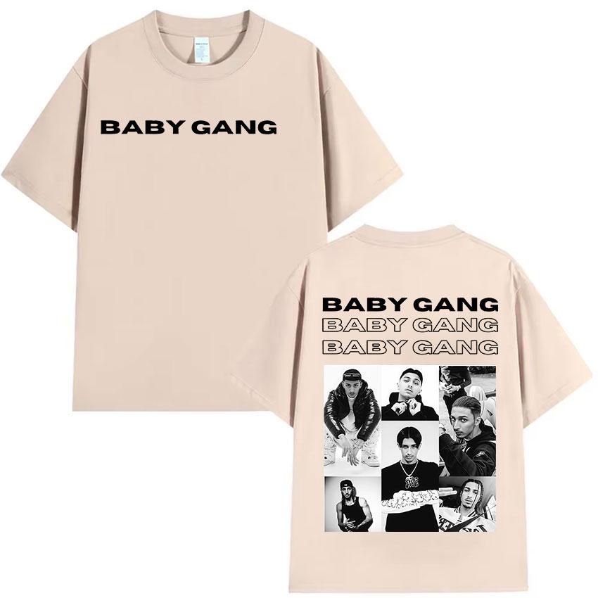 Rapper Baby Gang Album 2025 Merch Summer Mens Retro Fashion Cotton Tshirt Hip Hop Extra Large Tshirt Street Wear Y2K